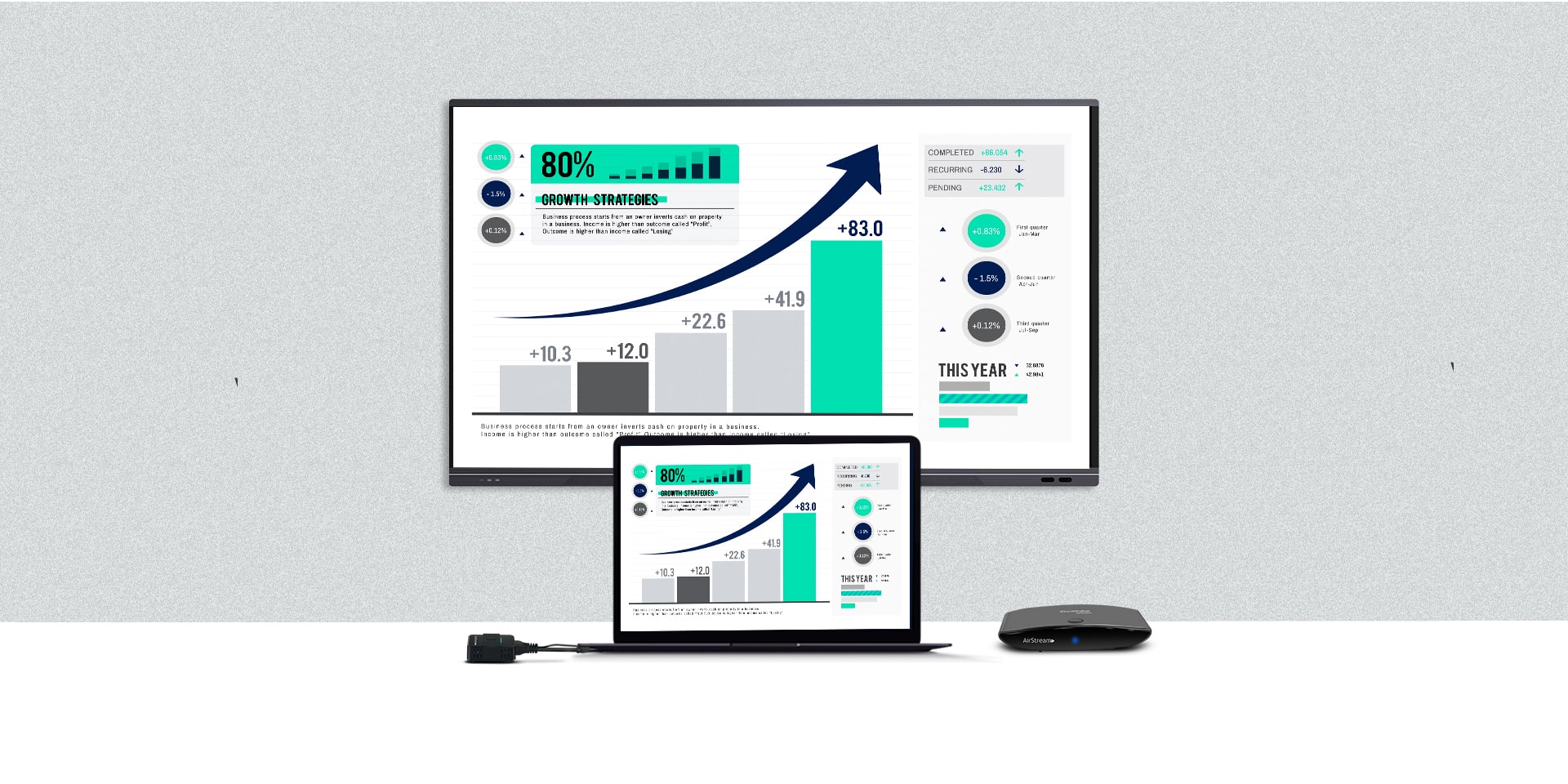 One-click solution for
                wireless & seamless presentations.