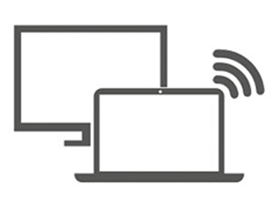 Present wirelessly from laptop via the switch